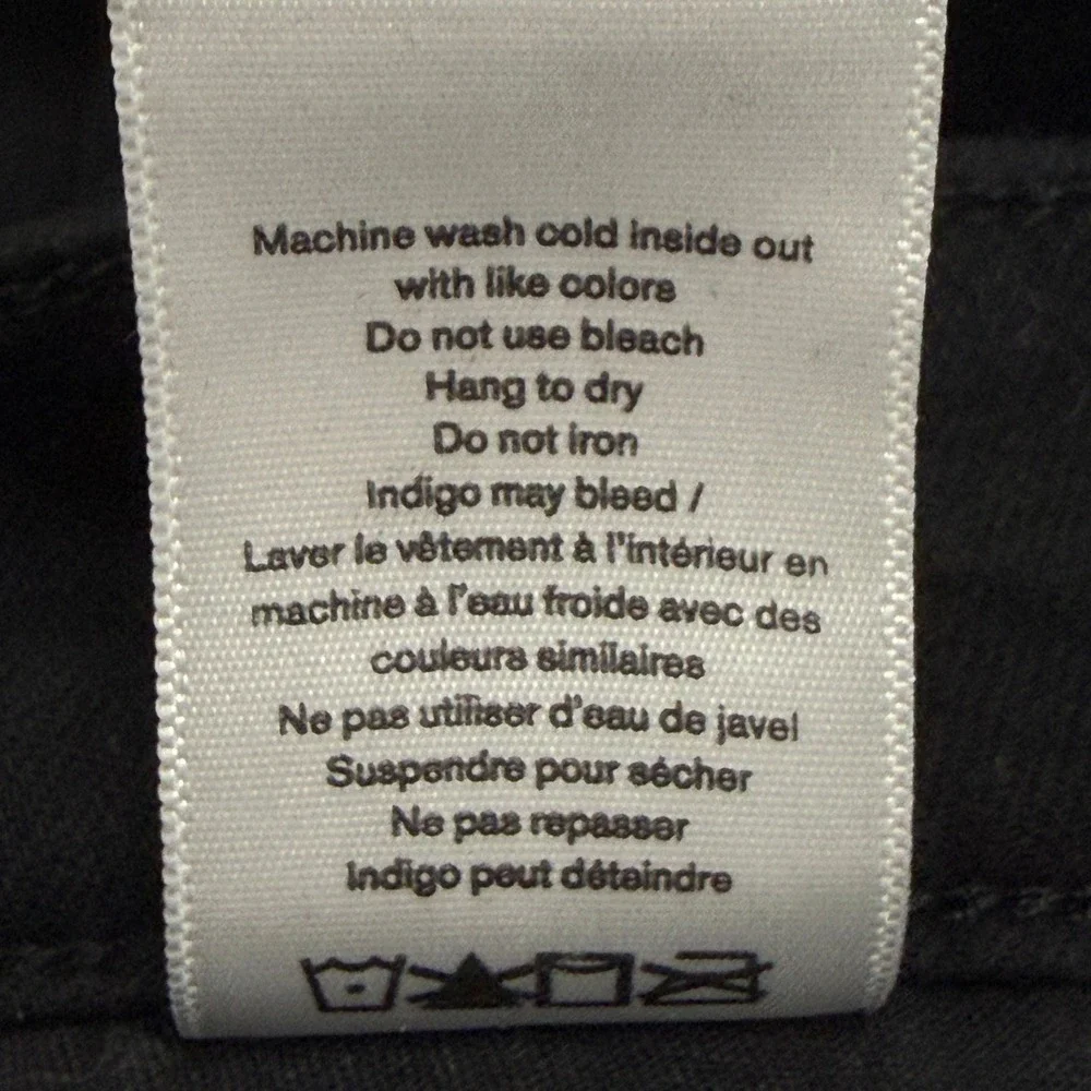 Rag & Bone Sofie High-Rise Ankle Ultra Wide‎ Leg Jeans Black Womens 30 x 29